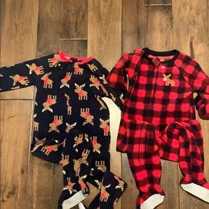 Boys carters one piece fleece pajamas